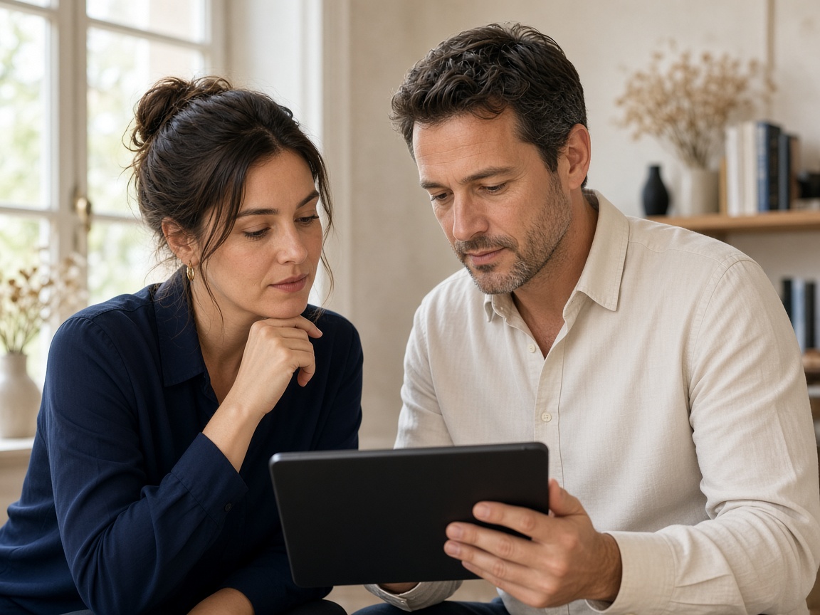 Two professionals reviewing a digital product together